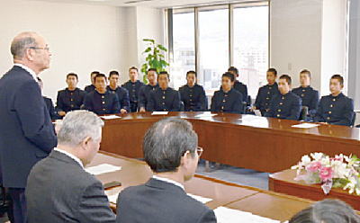 写真:報徳学園野球部 甲子園出場報告会 写真:報徳学園野球部 甲子園出場報告会