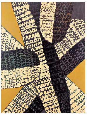 画像:正延正俊《作品》1965年 油彩、エナメル・綿布、板 画像:正延正俊《作品》1965年 油彩、エナメル・綿布、板