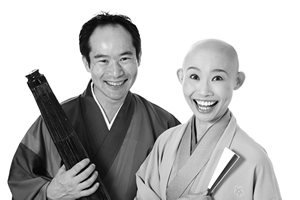写真:落語家・露の団姫さん(写真右)、太神楽曲芸師・豊来家大治朗さん(写真左) 写真:落語家・露の団姫さん(写真右)、太神楽曲芸師・豊来家大治朗さん(写真左)
