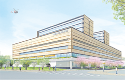 西宮総合医療センター(仮称)完成予想図(国道2号からのイメージ)