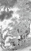 写真:田能村直入「歳寒三友図」(1860年)